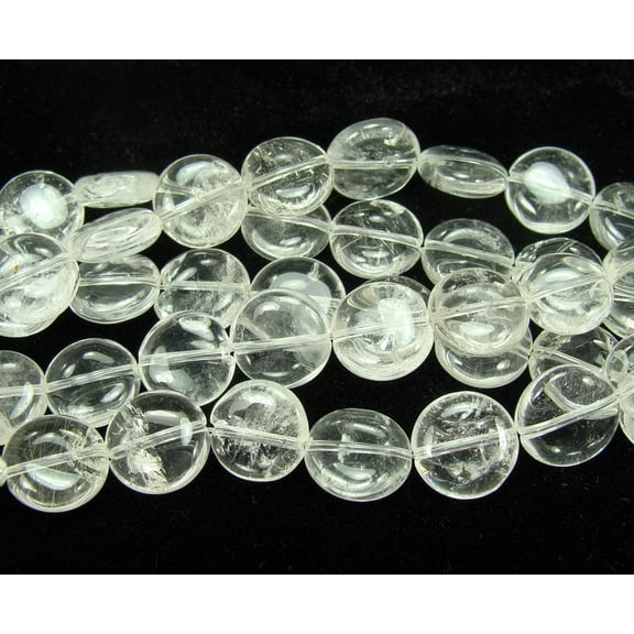 12mm 15.5 Inches Natural Crystal Smooth Coin Beads Genuine Gemstone Natural Jewelry Making