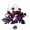 A001- Clear, variant on Halloween Wreath, 10 Inch Gothic Halloween Decor Artificial Dark Purple Rose Floral Candle Holder Wreath Ring, for Indoor Halloween Party, Haunted House, Front Entryway and Dining