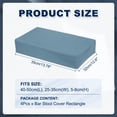 thumbnail image 2 of Uxcell Bar Stool Cover Rectangle, Stretch Washable Saddle Counter Vanity Barstool Slipcover Seat Cushion Protector with Elastic Band for Wooden Metal Bench Chair(Gray Blue, 4Pcs), 2 of 6