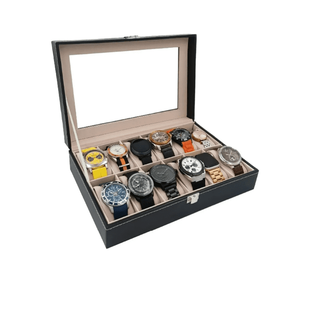 Estuche Alhajero Organizador De Relojes Y Joyas color Beige