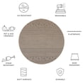 thumbnail image 5 of Safavieh Courtyard Naomi Geometric Indoor/Outdoor Area Rug, Beige/Black, 4' x 4' Round, 5 of 9