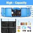 thumbnail image 3 of Bxaolu Above Ground Pool Storage Bag, 24"x20", Hanging Mesh Organizer with 6 Pockets for Swimming Toys, Metal Frame Pools, Towels & Beverages (1Pack, Black), 3 of 9