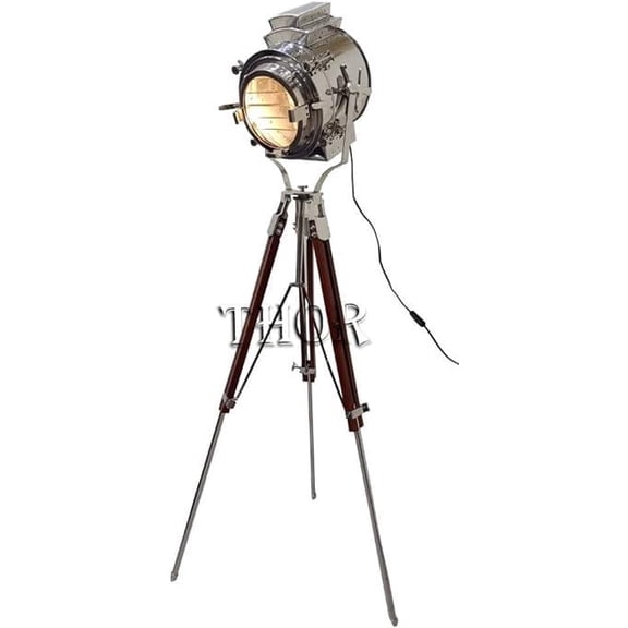 Thor Instruments 65" Nautical Chrome Spotlight Floor Lamps