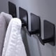 thumbnail image 5 of Matsuzay Paquete de 4 colgadores de pared de acero inoxidable para colgar abrigos, llaves, barra de comedor, cocina, baño, gancho organizador sin Almacenamiento y organización del hogar Negro Matsuzay HA072927-02, 5 of 6