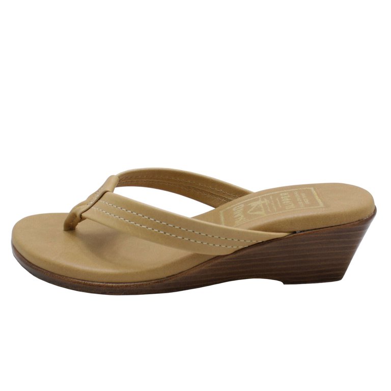 Island Slipper Women's Leather Thong Wedge Sandals T922 - Walmart.com