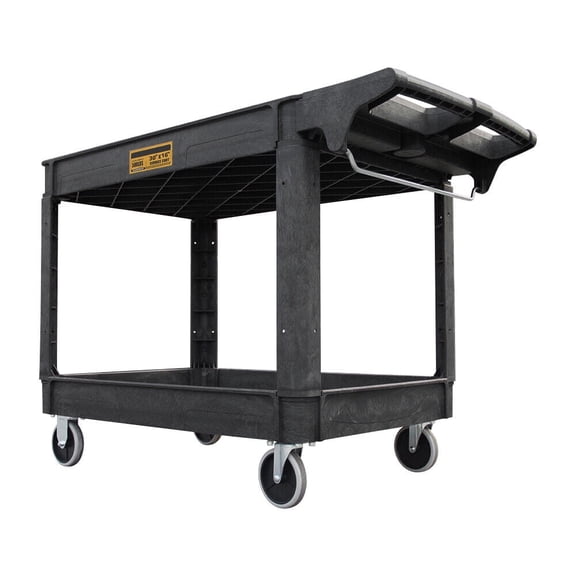 Utility Carts Heavy Duty Service Tool Cart Services Cart 2-Shelf 500lbs Capacity Organizer Rolling 30" x 16"