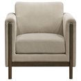thumbnail image 3 of Islington Fabric Upholstered Panel Arm Accent Chair Taupe, 3 of 8