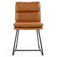 thumbnail image 6 of Glamour Home Aulani 20.5" Faux Leather Dining Chair in Light Brown (Set of 2), 6 of 7