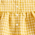 thumbnail image 4 of Pounoo Womens Matching Sets Gingham Print Ruffle Sleeve Peplum Top Wide Leg Pants Cute Daily Style (For Small Wearers) Gift, 4 of 6