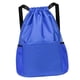 thumbnail image 5 of Mochila con cordón Jinwen resistente al agua con almacenamiento de bolsillo frontal Azul, 5 of 8