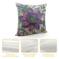 thumbnail image 4 of Seamless Spring Floral Throw Pillow Cover Transparent Purple Clematis Flowers on Climbing Twigs Decorative Square Pillow Case for Home Bedroom Living Room Cushion Cover, 4 of 5