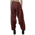 thumbnail image 3 of Moomaya Schiffli Detain Solid Punjabi Salwar Relaxed Drawstring Waist Cotton Yoga Pants For Women, 3 of 4