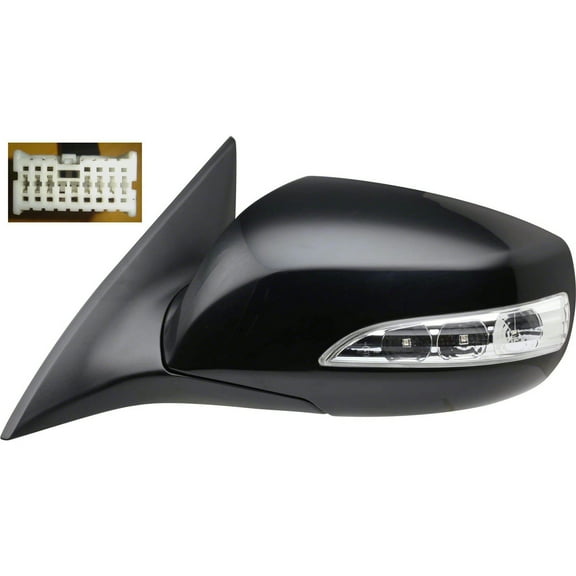 New Aftermarket  Driver Side Left Heated Signal Power Door Mirror Assembly 876102M130 fits 2010-2015 Hyundai Genesis Coupe