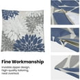 thumbnail image 6 of Navy Blue White Grey Pillow Covers 18x18 Inch Set of 2 Dahlia Floral Decor Throw Pillows Summer Modern Geometry Flower Outdoor Decorative Cushion Cases for Sofa Couch Bed Decorations, 6 of 6