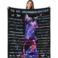 thumbnail image 1 of LHSHID Granddaughter Gifts from Grandma Grandpa Blanket Flannel Soft and Comfortable Anti static Bed Sofa Blanket 60x80in, 1 of 5