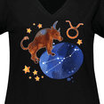 thumbnail image 4 of Inktastic Taurus Constellation Zodiac Sign Illustration Women's Plus Size V-Neck T-Shirt, 4 of 5
