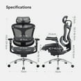thumbnail image 3 of SIHOO Doro C300 Pro Ergonomic Chair Dual Seat Back Support Wide Deep Seat Computer Chair with Dynamic Lumbar Support-Black, 3 of 10