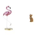 thumbnail image 1 of Estatua de flamenco de resina, escultura, figura de pájaro, estatua de gato, adorno decorativo, figura de escritorio caprichosa de resina, adecuada pa, 1 of 8