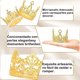 thumbnail image 3 of 6 piezas Mini Coronas Cristal Cake Topper Decoracion Cumpleaños,Adornos para Pastel Forma de Corona de Decoración Elegante con Perlas,para Cumpleaños y Bodas Topper Creativo y Tocado de Fiesta, 3 of 4