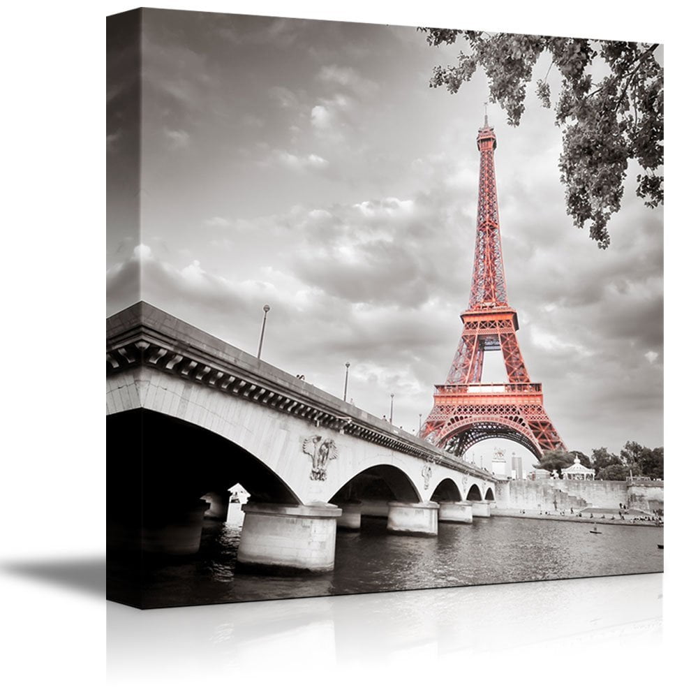 wall26 - Eiffel Tower in Paris France - Canvas Art Wall Decor - 12"x12