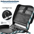 thumbnail image 4 of FORMRS Zipper Binder with Shoulder Strap 2-inch Ring 500 Sheet Capacity File Bag, Green Stripes Pattern, 4 of 5