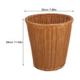 thumbnail image 2 of 2 Count Lid Bathroom Trash Can Rattan Office Travel, 2 of 8