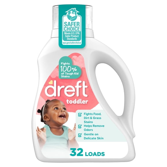 Detergente líquido para ropa de niños Dreft 1,25 L, 32 lavados