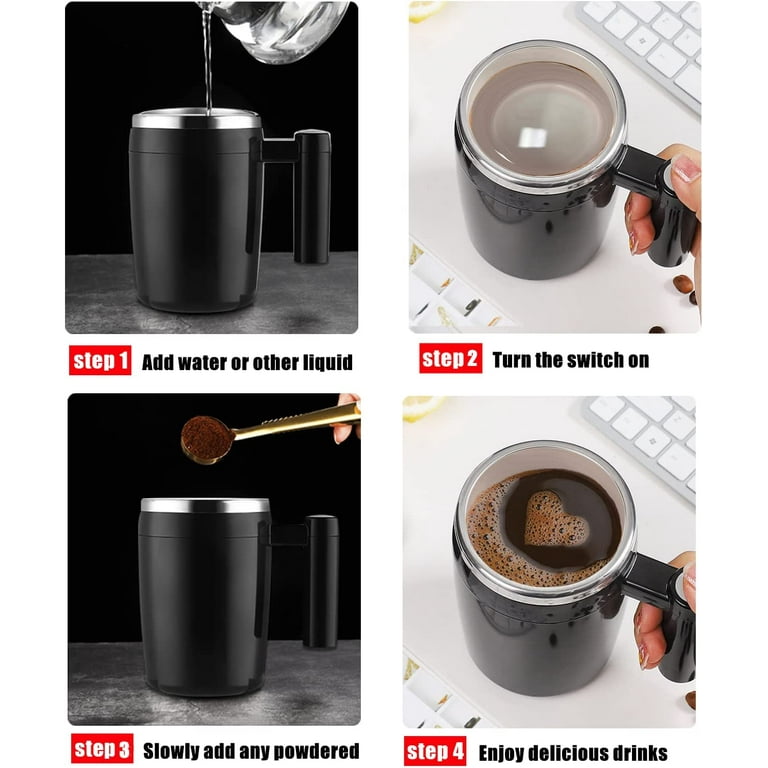 Custom Logo Outdoor Use Portable Stainless Steel Automatic Lazy Mixing Cup  Rechargeable Auto Self Stirring Coffee Mug - China Self Stirring Mug and Self  Stirring Coffee Mug price