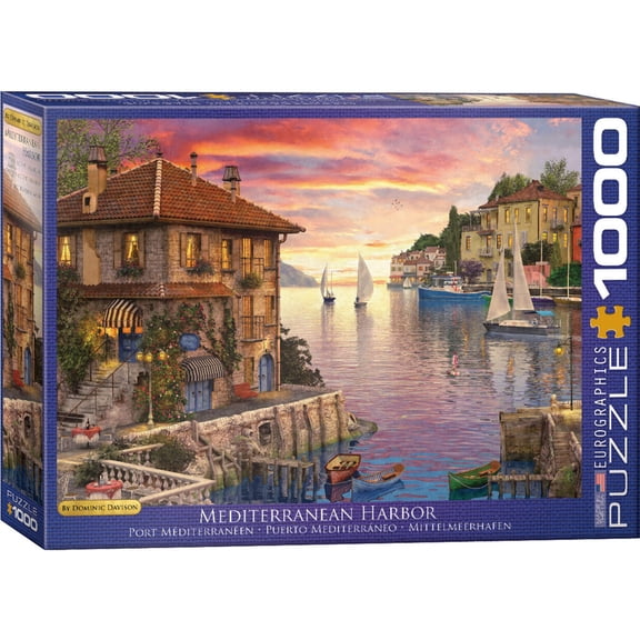 Mediterranean Harbor by Dominic Davison 1000-Piece Puzzle