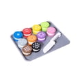 thumbnail image 2 of Juego de juguetes de galleta de madera simulada | Juego de simulación Juego de corte de galletas | Galletas de madera multicolor para cortar con bolsa de almacenamiento Bandeja de cuchillos de, 2 of 6