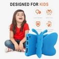 thumbnail image 3 of ELEHOLD Cute Kids Case for Amazon Fire Max 11 13th Generation Kids Friendly EVA Butterfly Wings Kickstand Heavy Duty Rugged Shockproof Protective Case for Fire Max 11 - Blue, 3 of 7