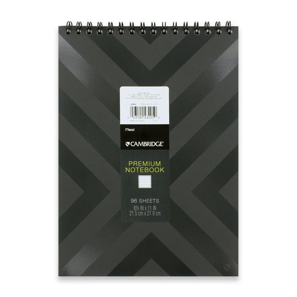 Mead Cambridge Premium Steno Notebook, 8 1/2 in x 11 in, 96 Sheets