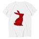 thumbnail image 4 of Camisetas de cuello redondo para mujer Camisetas con estampado de conejo de Pascua Camiseta de manga corta Blusa Tops Fridja  bn1921, 4 of 6