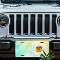 thumbnail image 5 of License Plate, Bee on Daisy Decorative Front,Personalized Stainless Steel License Plate Cover For Men Women,12.2" X 6.2", 5 of 6