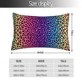 thumbnail image 2 of Balery Leopard Neon Rainbow Gradient Funda de Cojín Estampada, Regalos para Mujeres, Regalos de Amor para Ella, Regalos para Novia o Esposa, Funda de Almohada-16"x24", 2 of 6