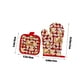 thumbnail image 3 of Manoplas y almohadillas aislantes de Papá Noel Juego de aislamiento para cocina y repostería Manoplas aislantes de franela para horno Almohadillas aislantes Adornos para árbol de Navidad con cord, 3 of 6