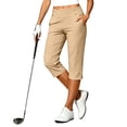 thumbnail image 2 of Eiyaclvo Work Capri Pants for Women High Waisted Stretch Straight Leg Cropped Pant Pull on Athletic Golf Cpris with Pockets, 2 of 10