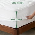 thumbnail image 4 of (3 pack) U by Bedsure Queen Size Mattress Pad Thick Down Alternative Mattress Protector, Soft Quilted Fitted Bug Proof Mattress Cover Topper Fits 8" to 21", 4 of 10