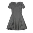 thumbnail image 1 of bar III Robe Évasée Côtelée pour Femmes, Gris, Moyen, 1 of 2
