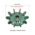 thumbnail image 2 of Unique Bargains 10 Impeller Plastic Motor Fan Vane Heat Dissipation Vane Round Wheel 11.5-12mm Inner Dia Green, 2 of 5