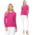 thumbnail image 2 of YEMAK Women's Knit Sweater Pullover – Long Sleeve Crewneck Basic Classic Casual Knitted Soft Lightweight T-Shirt Top, 2 of 9