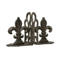 thumbnail image 3 of Creative Co-Op Fleur de Lis Shaped Iron (Set of 2 Pieces) Bookends, Bronze, 3 of 6