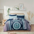 thumbnail image 4 of Regency Heights Twin XL Size Comforter Set, 7-Piece Bed in a Bag Twin XL, Navy Bedding Sets with Sheets, Bed Skirt for College Dorm, 4 of 10