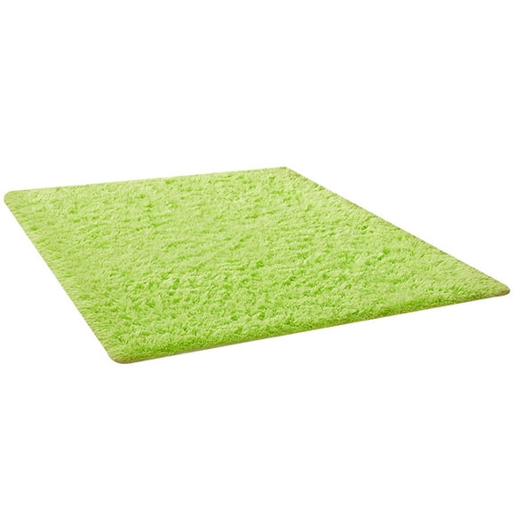 Living room Bedroom Rug Antiskid Soft Carpet Long Hair Yoga Floor Mat Bedside Cartpet Water Washable Fruit green 40*60cm