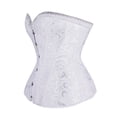 thumbnail image 4 of SAYFUT Womens Waist Training Corset Bustier Sexy Jacquard Lace Corset Top Bridal Dress Shapewear Black/White, 4 of 7