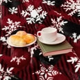 thumbnail image 5 of Red Christmas Sherpa Throw Blanket Super Soft Flannel Fleece Blanket for Bed Sofa Couch Thick Winter Holiday Warm Cozy Christmas Decorative Blanket 50''''x60'''', Red Snowflake, 5 of 8