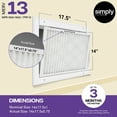 thumbnail image 2 of Simply Filters 14x17.5x1 MERV 13, MPR 1500, AC Furnace HVAC Air Filter (8 Pack), 2 of 8