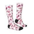 thumbnail image 3 of Picia Women Crew Soft Moisture-wicking Socks Girl Butterfly Pattern Design Cotton Socks, One Size fit All, 3 of 9