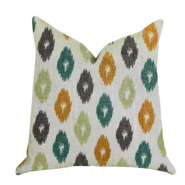 Plutus PBRA1363-2222-DP Wild Ingrid Ikat Multi Color Luxury Throw Pillow, 22 x 22 in.