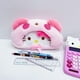 thumbnail image 3 of Lindo estuche de peluche kawaii con cremallera, ideal para artículos de oficina, papelería y como neceser de anime., 3 of 6